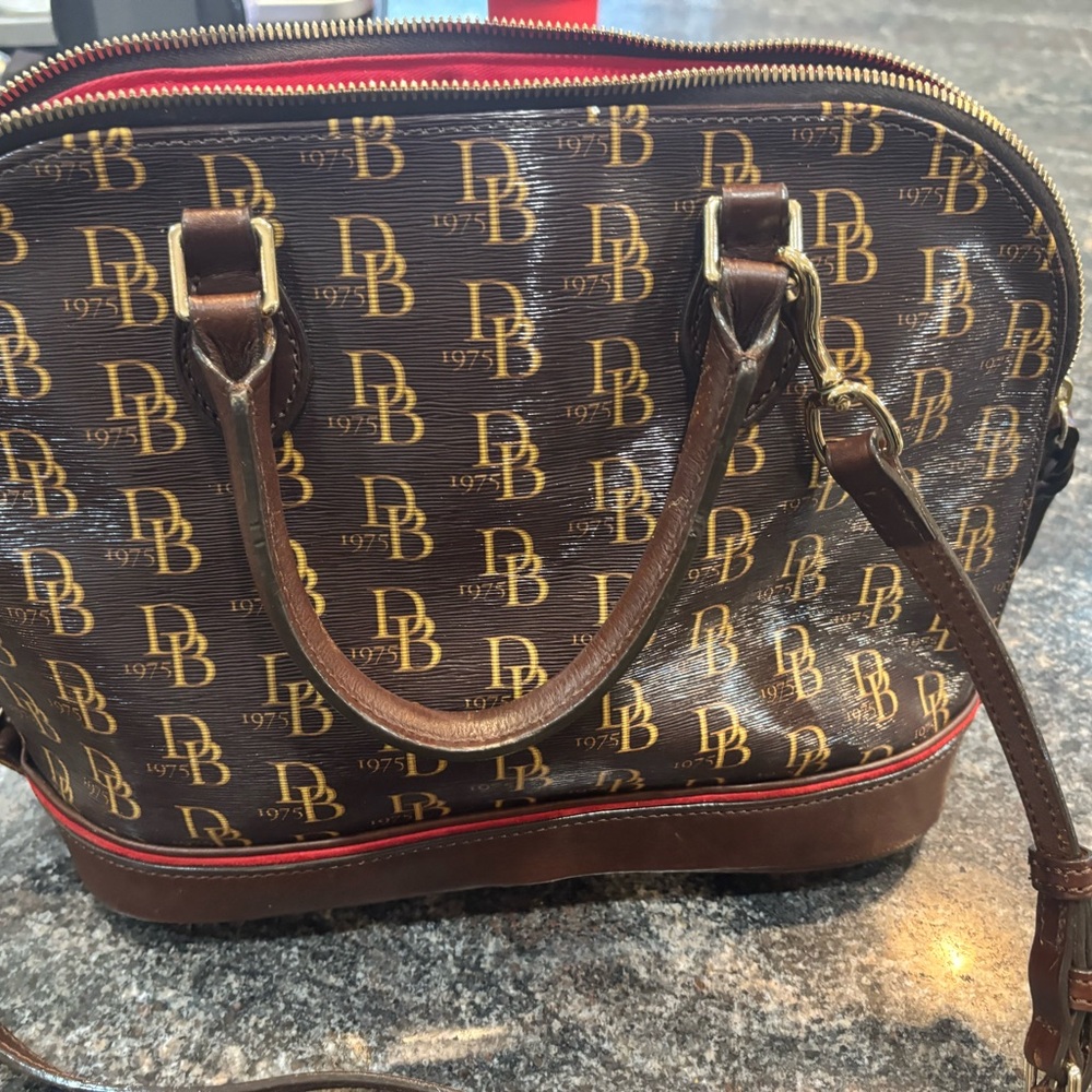 Dooney & Bourke Brown and Gold Handbag